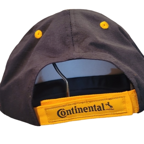Continental Tire Baseball Cap Black Yellow Mesh Trucker Hat Adjustable WPL 285 - Picture 6 of 6